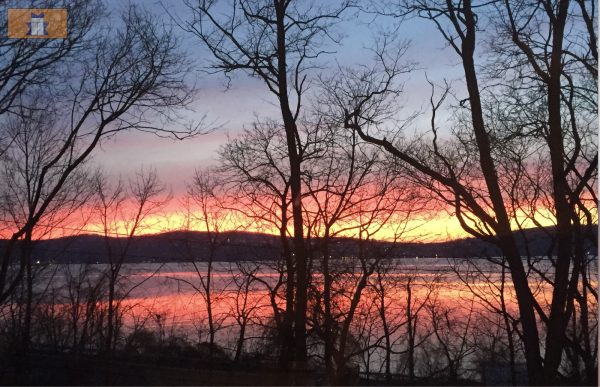 February Sunset Riverside Philipse Manor NY